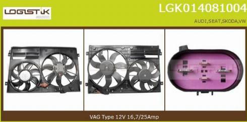 LGK LGK014081004 - Elektromotors, Dzes. sist. radiatora ventilators www.autospares.lv