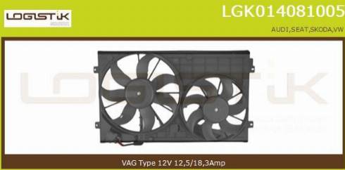 LGK LGK014081005 - Elektromotors, Dzes. sist. radiatora ventilators www.autospares.lv