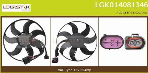 LGK LGK014081346 - Ventilators, Motora dzesēšanas sistēma www.autospares.lv