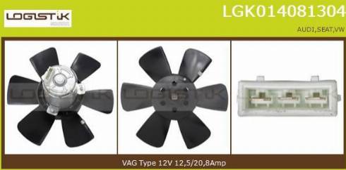 LGK LGK014081304 - Ventilators, Motora dzesēšanas sistēma www.autospares.lv