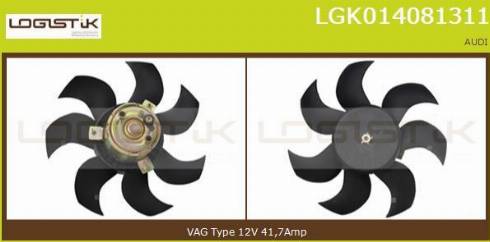 LGK LGK014081311 - Ventilators, Motora dzesēšanas sistēma www.autospares.lv