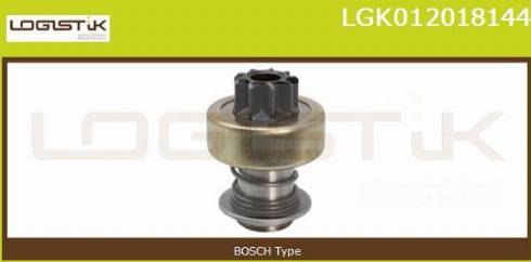 LGK LGK012018144 - Ведущая шестерня, бендикс, стартер www.autospares.lv