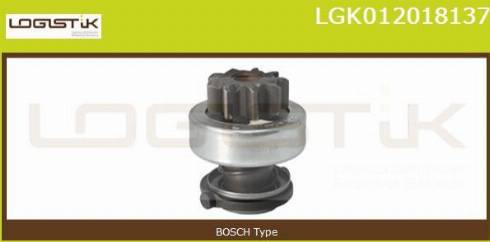 LGK LGK012018137 - Ведущая шестерня, бендикс, стартер www.autospares.lv