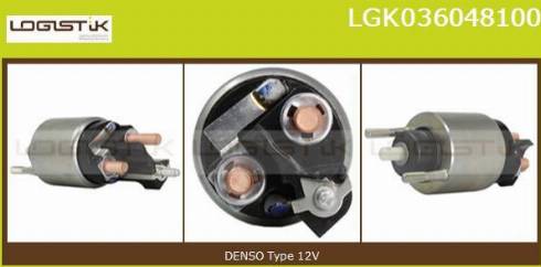 LGK LGK036048100 - Тяговое реле, соленоид, стартер www.autospares.lv