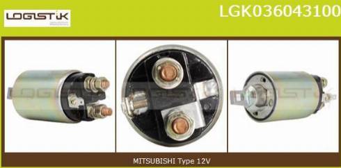 LGK LGK036043100 - Ievilcējrelejs, Starteris www.autospares.lv