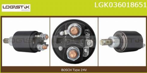 LGK LGK036018651 - Solenoid Switch, starter www.autospares.lv