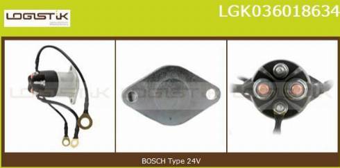 LGK LGK036018634 - Тяговое реле, соленоид, стартер www.autospares.lv