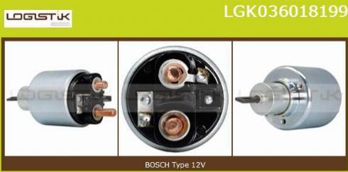 LGK LGK036018199 - Solenoid Switch, starter www.autospares.lv