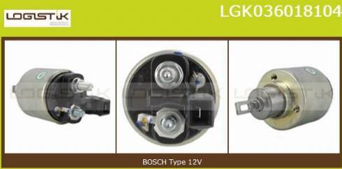 LGK LGK036018104 - Solenoid Switch, starter www.autospares.lv