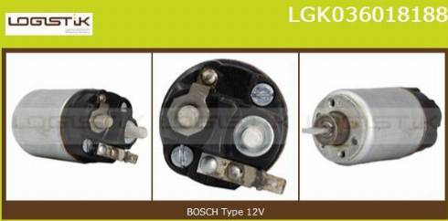 LGK LGK036018188 - Ievilcējrelejs, Starteris www.autospares.lv