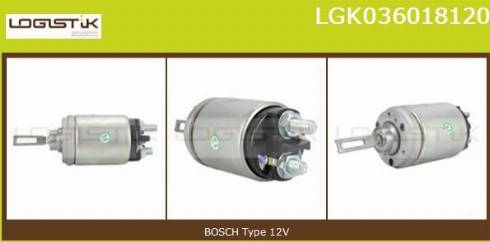 LGK LGK036018120 - Solenoid Switch, starter www.autospares.lv