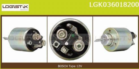 LGK LGK036018200 - Ievilcējrelejs, Starteris www.autospares.lv