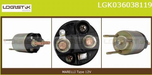 LGK LGK036038119 - Ievilcējrelejs, Starteris autospares.lv