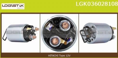 LGK LGK036028108 - Тяговое реле, соленоид, стартер www.autospares.lv