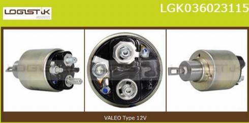 LGK LGK036023115 - Тяговое реле, соленоид, стартер www.autospares.lv