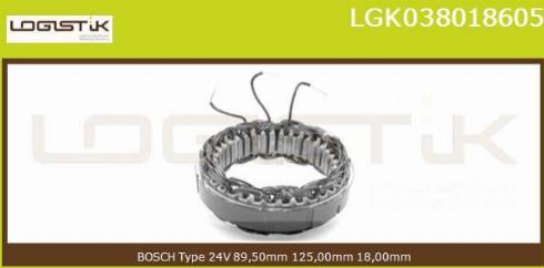 LGK LGK038018605 - Stators, Ģenerators autospares.lv