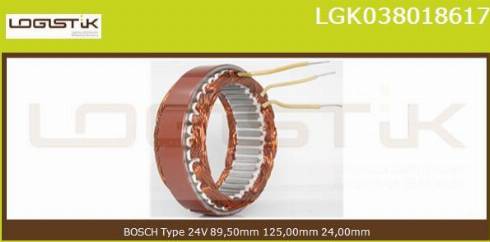 LGK LGK038018617 - Stators, Ģenerators autospares.lv