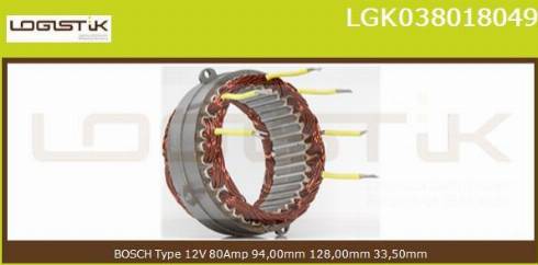 LGK LGK038018049 - Stators, Ģenerators autospares.lv