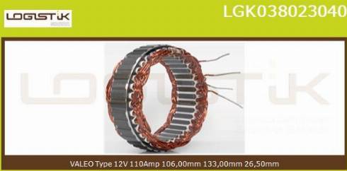 LGK LGK038023040 - Stators, Ģenerators www.autospares.lv