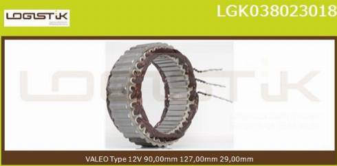 LGK LGK038023018 - Статор, генератор www.autospares.lv