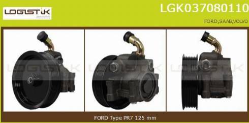 LGK LGK037080110 - Hidrosūknis, Stūres iekārta www.autospares.lv