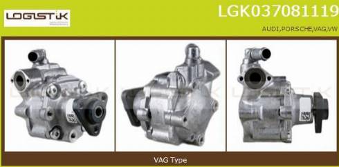 LGK LGK037081119 - Hidrosūknis, Stūres iekārta www.autospares.lv