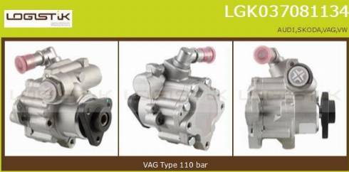 LGK LGK037081134 - Hydraulic Pump, steering system www.autospares.lv