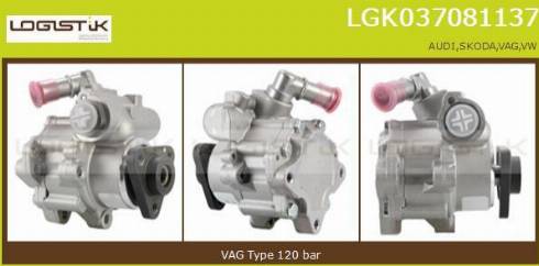 LGK LGK037081137 - Hydraulic Pump, steering system www.autospares.lv