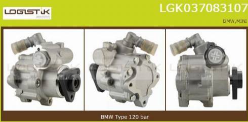 LGK LGK037083107 - Hydraulic Pump, steering system www.autospares.lv