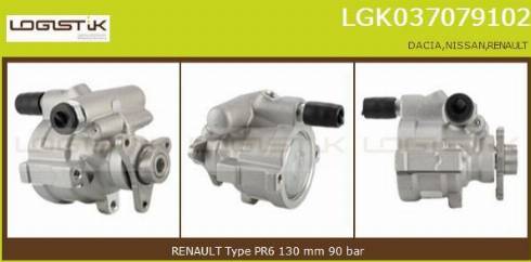 LGK LGK037079102 - Hidrosūknis, Stūres iekārta www.autospares.lv