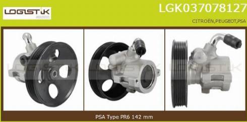 LGK LGK037078127 - Hydraulic Pump, steering system www.autospares.lv