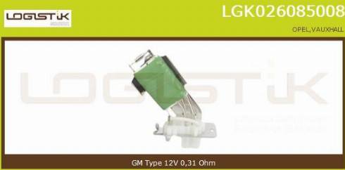 LGK LGK026085008 - Rezistors, Salona ventilators www.autospares.lv