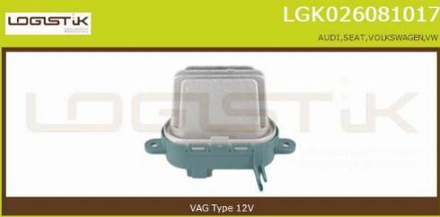 LGK LGK026081017 - Rezistors, Salona ventilators www.autospares.lv