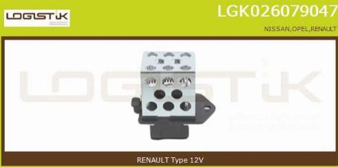 LGK LGK026079047 - Papildus rezistors, Elektromotors-Radiatora ventilators www.autospares.lv