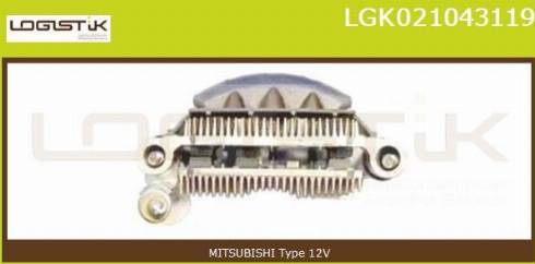 LGK LGK021043119 - Rectifier, alternator www.autospares.lv