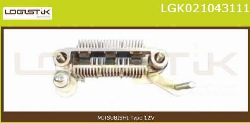 LGK LGK021043111 - Выпрямитель, диодный мост, генератор www.autospares.lv