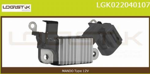 LGK LGK022040107 - Регулятор напряжения, генератор www.autospares.lv