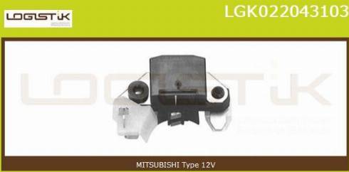 LGK LGK022043103 - Регулятор напряжения, генератор www.autospares.lv