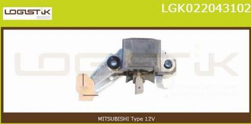 LGK LGK022043102 - Ģeneratora sprieguma regulators autospares.lv