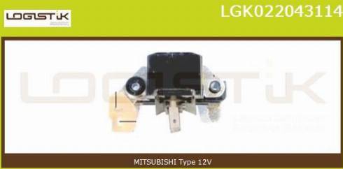 LGK LGK022043114 - Регулятор напряжения, генератор www.autospares.lv