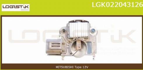 LGK LGK022043126 - Voltage regulator, alternator www.autospares.lv