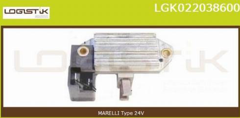 LGK LGK022038600 - Регулятор напряжения, генератор www.autospares.lv