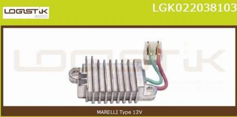 LGK LGK022038103 - Регулятор напряжения, генератор www.autospares.lv