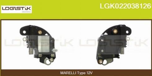 LGK LGK022038126 - Ģeneratora sprieguma regulators www.autospares.lv