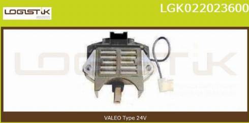 LGK LGK022023600 - Voltage regulator, alternator www.autospares.lv