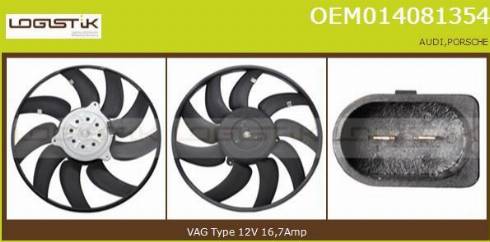 LGK OEM014081354 - Fan, radiator www.autospares.lv