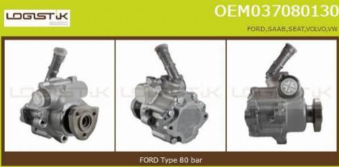 LGK OEM037080130 - Hydraulic Pump, steering system www.autospares.lv