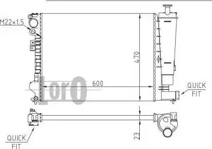 Loro 009-017-0054 - Radiators, Motora dzesēšanas sistēma www.autospares.lv