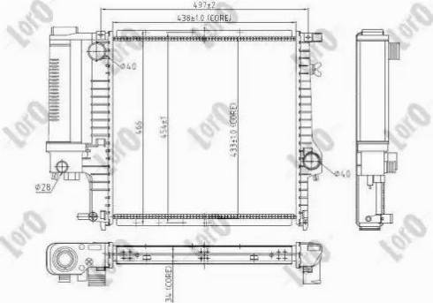 Loro 004-017-0016 - Radiators, Motora dzesēšanas sistēma www.autospares.lv