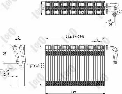 Loro 004-020-0001 - Iztvaikotājs, Gaisa kondicionēšanas sistēma www.autospares.lv